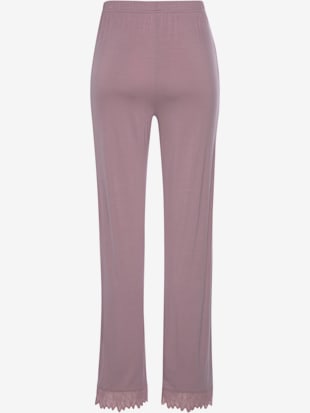 Pantalon de nuit pantalon long avec détails en dentelle