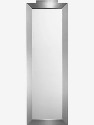 Miroir cadre en inox satiné de qualité