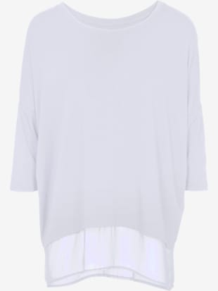 T-shirt ample large ourlet en mousseline
