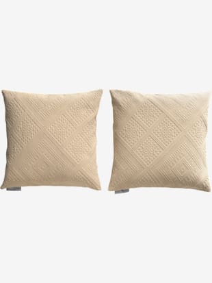 Lot de 2 housses de coussin tissées