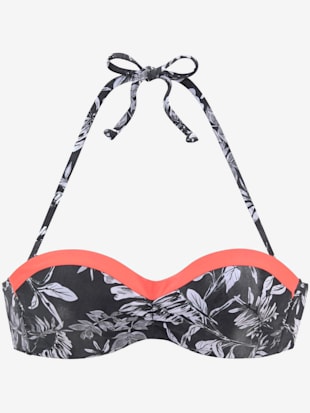 Haut de bikini bandeau à armatures design contrasté tendance