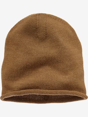 Beanie bonnet en tricot fin avec bord roulé tendance