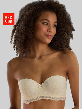 Soutien-gorge multiway soutien-gorge à coques féminin avec nœud décoratif et superbe accessoire brillant devant au centre
