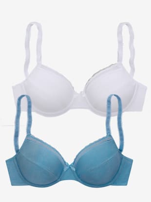 Soutien-gorge à armatures lot séduisant de 2 soutiens-gorge à armatures féminins (sans garnissage) en coton doux