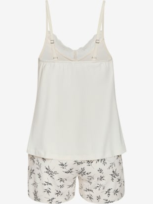 Pyjama court avec détails en dentelle (Image 4)