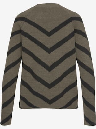 Pull en tricot motif à rayures tendance