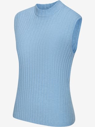 Débardeur en tricot débardeur sans manches en qualité côtelée (Image 4)