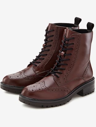 Bottines à lacets en cuir doux (Image 2)