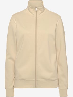 Veste sweat basique, logo imprimé et broderie