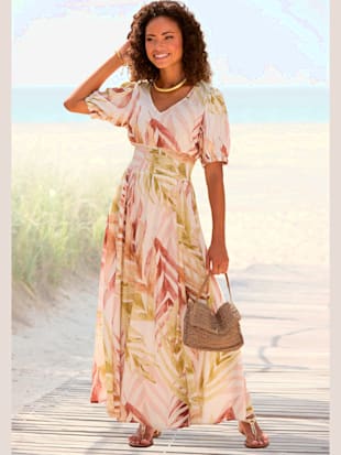 Robe longue large encolure en v (Image 1)