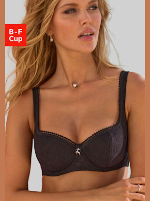 Soutien-gorge à coques féminin (garnissage léger) avec jolie encolure carrée et accessoire unique