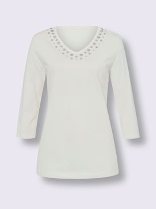 T-shirt à manches 3/4 imprimé transfert couleur argenté (Image 3)