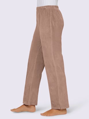 Pantalon décontracté effet velours