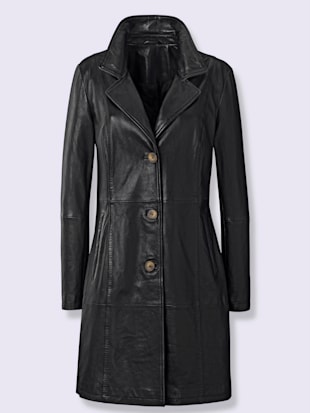 Manteau en cuir 100% cuir agneau nappa - noir - 52 - WITT