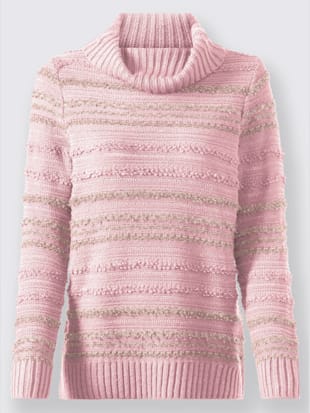 Pull à col roulé joli mélange de fils