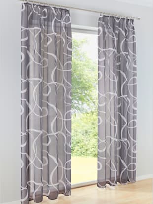 Store décoratif lot de 2, coleur gris-blanc - HELLINE