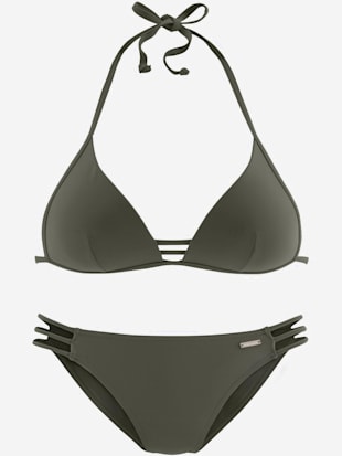 Bikini triangle rubans décoratifs sur le débardeur et le pantalon