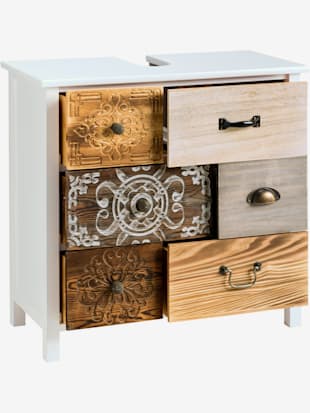 Meuble sous-vasque paulownia massif et mdf
