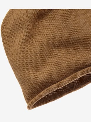 Beanie bonnet en tricot fin avec bord roulé tendance