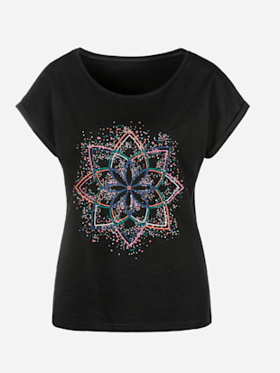 T-shirt imprimé mandala floral