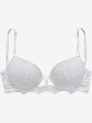 Soutien-gorge push-up tendance avec dentelle graphique sur les bonnets et bande sous poitrine plus large