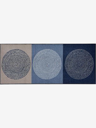 Paillasson imperméable, en intérieur comme en plein air, coleur bleu-beige - HELLINE