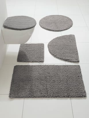 Tapis de bain coton, couleur gris - HELLINE