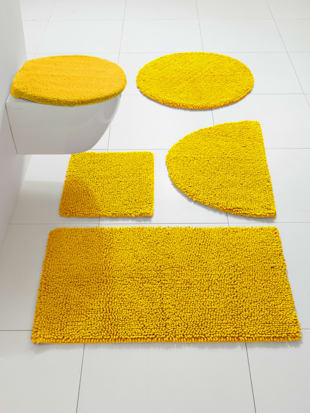 Tapis de bain coton, couleur jaune - HELLINE