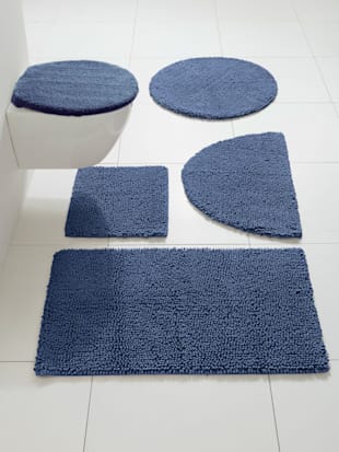 Tapis de bain coton, coleur bleu - HELLINE