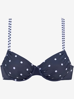 Haut de maillot de bain à armatures motif à pois tendance