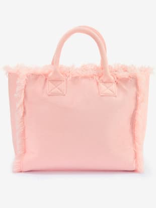 Cabas sac de plage tendance effet éponge avec franges (Image 4)