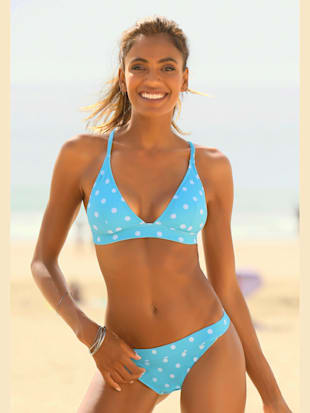 Bikini triangle matière structurée à pois