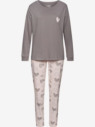 2 pyjamas avec imprimé cœurs