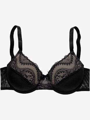 Soutien-gorge à armatures féminin (sans garnissage) avec joli accessoire brillant au centre devant