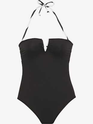 Maillot de bain style uni moderne avec détails contrastés (Image 3)
