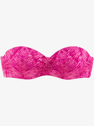 Haut de bikini bandeau à armatures imprimé graphique (Image 5)