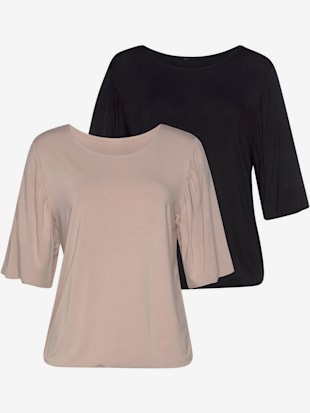 T-shirt manches larges tendance avec petites fronces devant et au dos
