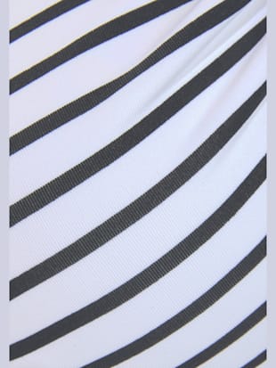 Haut de maillot de bain à armatures design rayé avec bretelles contrastées