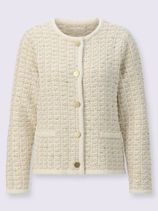 Veste en tricot fil brillant couleur or (Image 4)