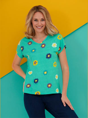 T-shirt à manches courtes imprimé floral (Image 1)