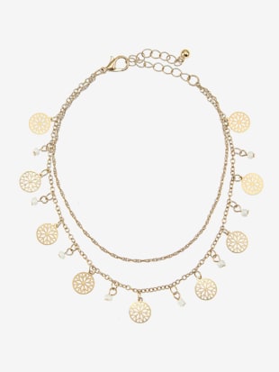 Chaîne de cheville à deux rangées avec petits pendentifs (Image 1)