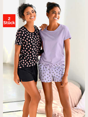 Lot de 2 pyjamas courts avec motif étoile