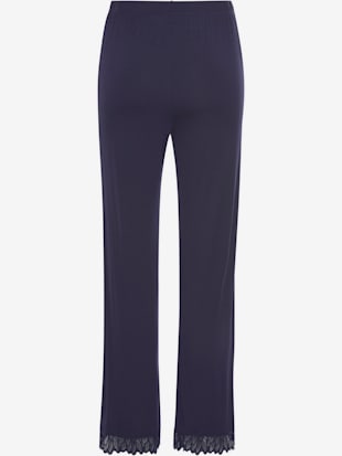 Pantalon de nuit pantalon long avec détails en dentelle