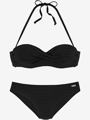 Maillot de bain bandeau à armatures matière structurée tendance