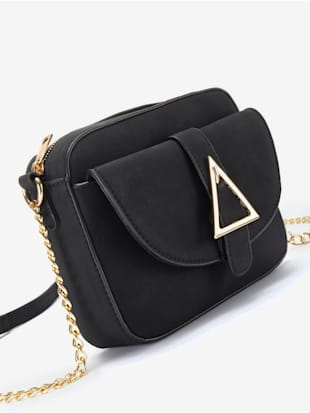 Mini-sac tendance avec détails chaînes couleur or sur la bandoulière et boucle triangulaire (Image 4)
