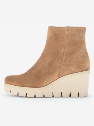 Jolies bottines avec glissière intérieure, coleur marron clair - HELLINE