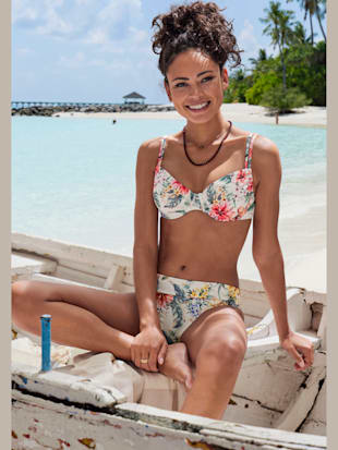 Haut de maillot de bain à armatures imprimé floral : chaque pièce est unique (Image 1)