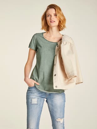 T-shirts à col rond superbes empiècements en dentelle