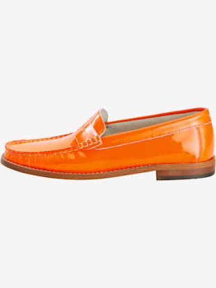 Trotteurs cuir de vache verni, coleur orange - HELLINE