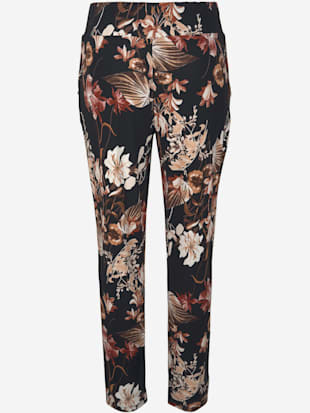 Pantalon en jersey pantalon en tissu avec élégant imprimé floral